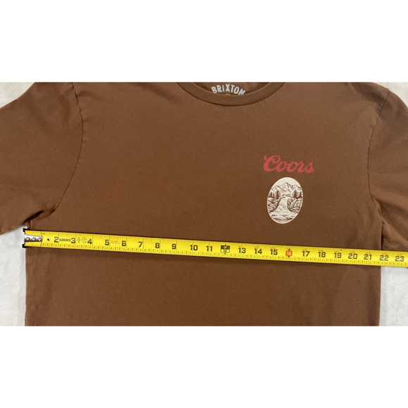 Brixton Coors Banquet Beer Size Large Long Sleeve Colorado Rockey Mountain Brown - Picture 7 of 8